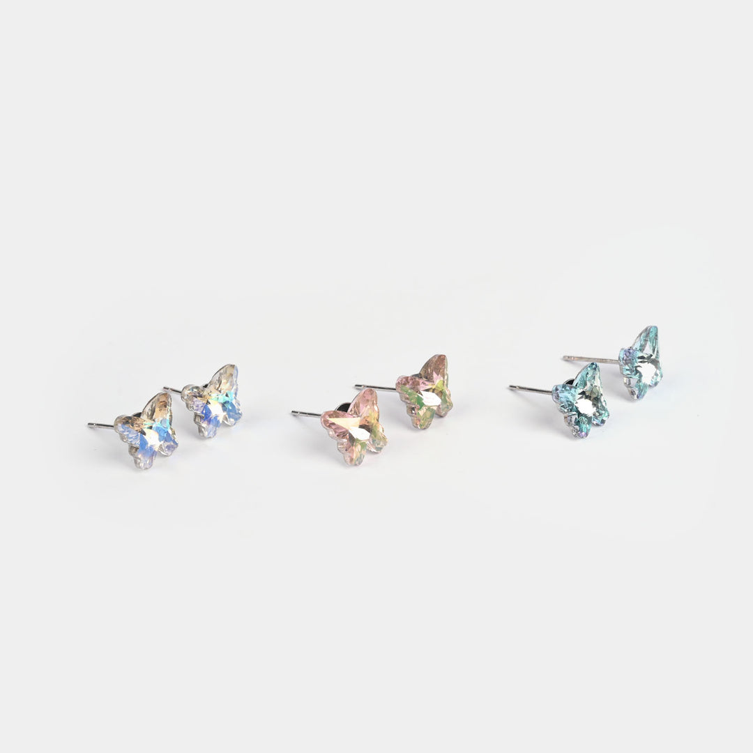 Girls Earrings/Tops Set (Butterfly) - Pack of 3