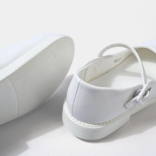 Girls Pumps 186-3-White