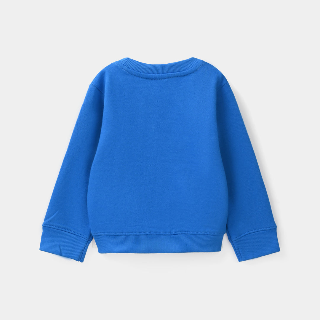 Infant Boys Jersey/Terry Sweatshirt Little Crocodile -Blue