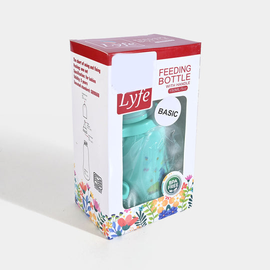 Lyfe Baby Plastic Feeding Bottle 5Oz |150ml | Basic Green