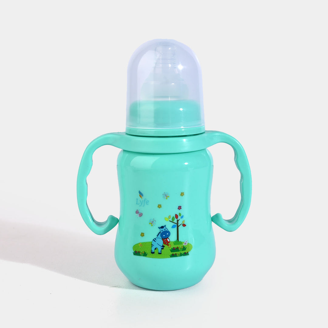 Lyfe Baby Plastic Feeding Bottle 5Oz |150ml | Basic Green