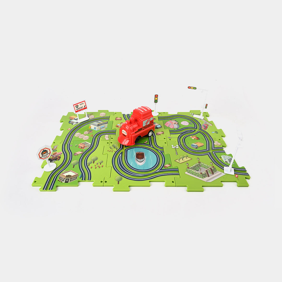 Rail Car Track Set Educational Toy For Kids