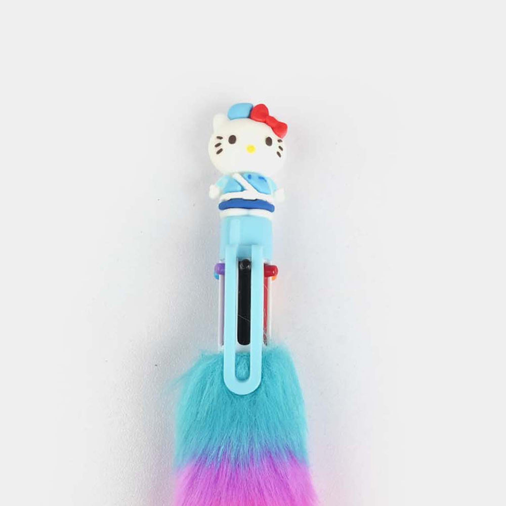 6-in-1 Character Fur Ballpoint Pen