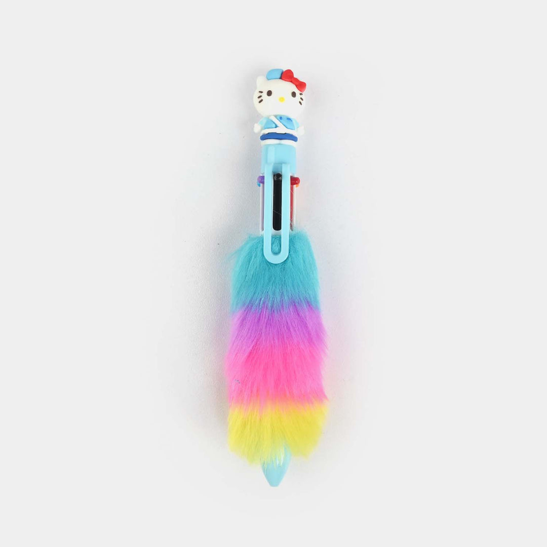 6-in-1 Character Fur Ballpoint Pen