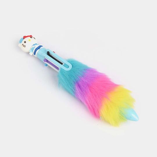 6-in-1 Character Fur Ballpoint Pen
