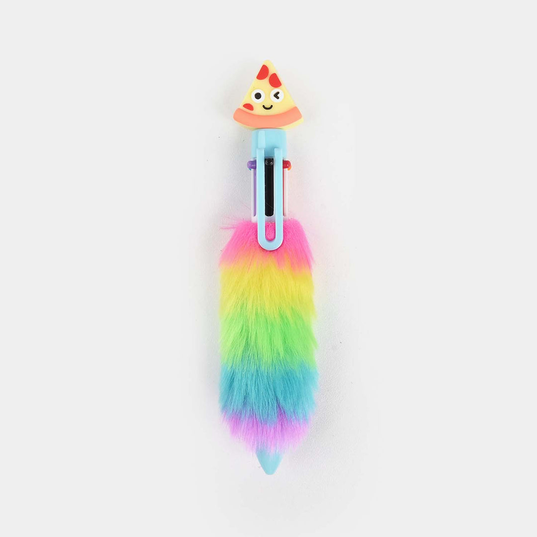 6-in-1 Character Fur Ballpoint Pen
