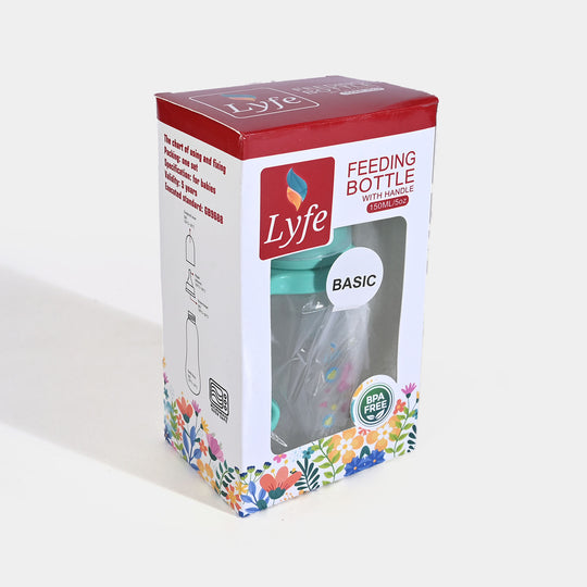 Lyfe Baby Plastic Feeding Bottle 5Oz |150ml |Basic Natural Green