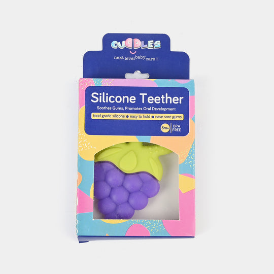 Soft Fruit Twins Color Full Silicon Teether | Purple