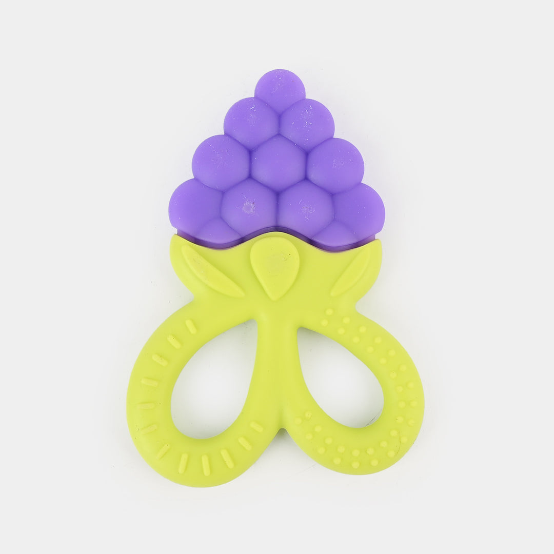 Soft Fruit Twins Color Full Silicon Teether | Purple