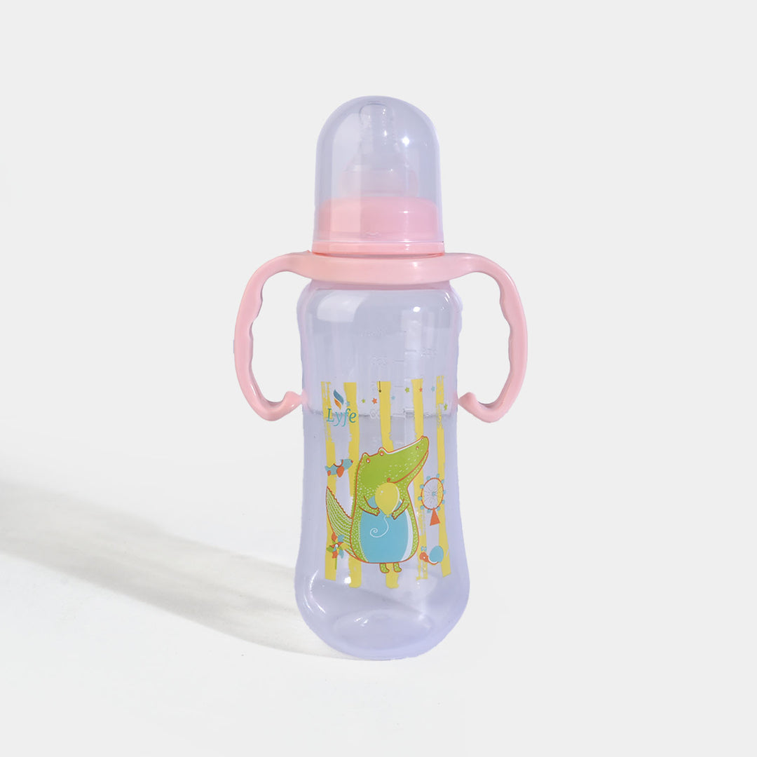 Lyfe Baby Plastic Feeding Bottle 9Oz |280ml |Natural Pink