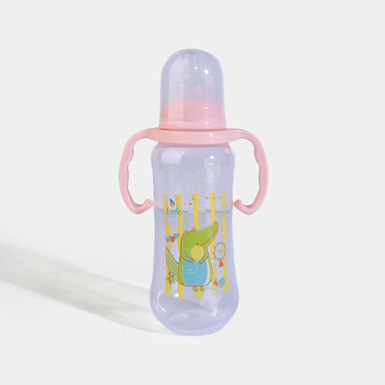 Lyfe Baby Plastic Feeding Bottle 9Oz |280ml |Natural Pink