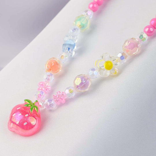 GIRLS CHARM BEADED NECKLACE & BRACELET