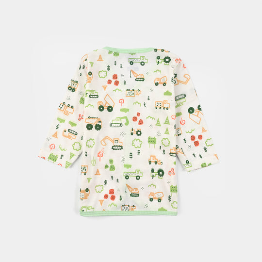 Baby Shirt 1Pc Tractor Green