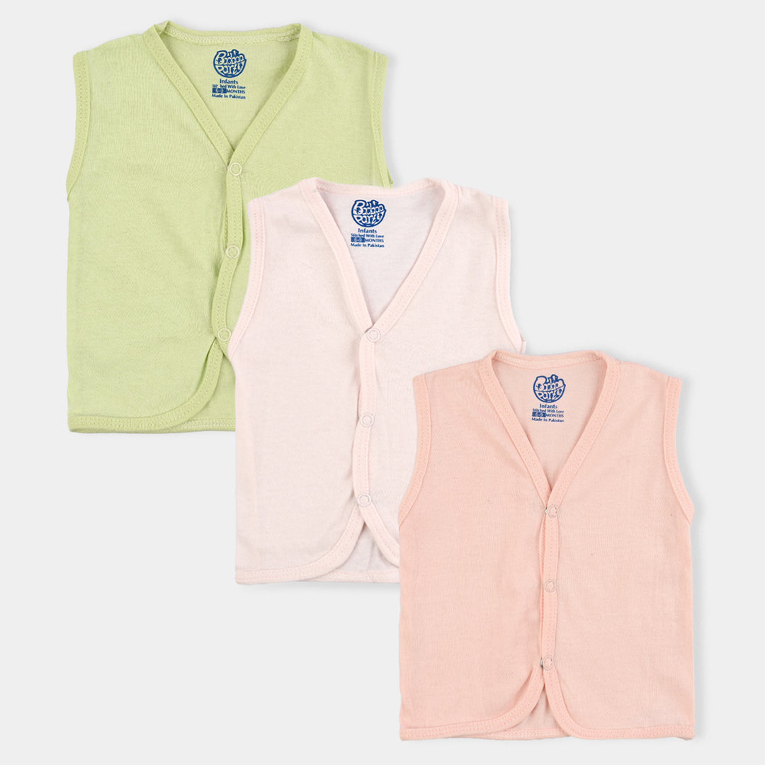 Pack Of 3 Infant Baby Unisex Cotton Vest Sando Set