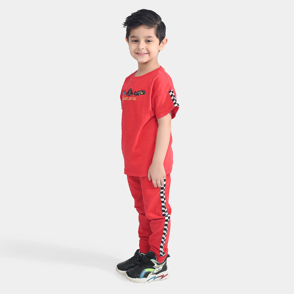 Boys Jersey/Terry 2 Piece Suit GO-H.Red