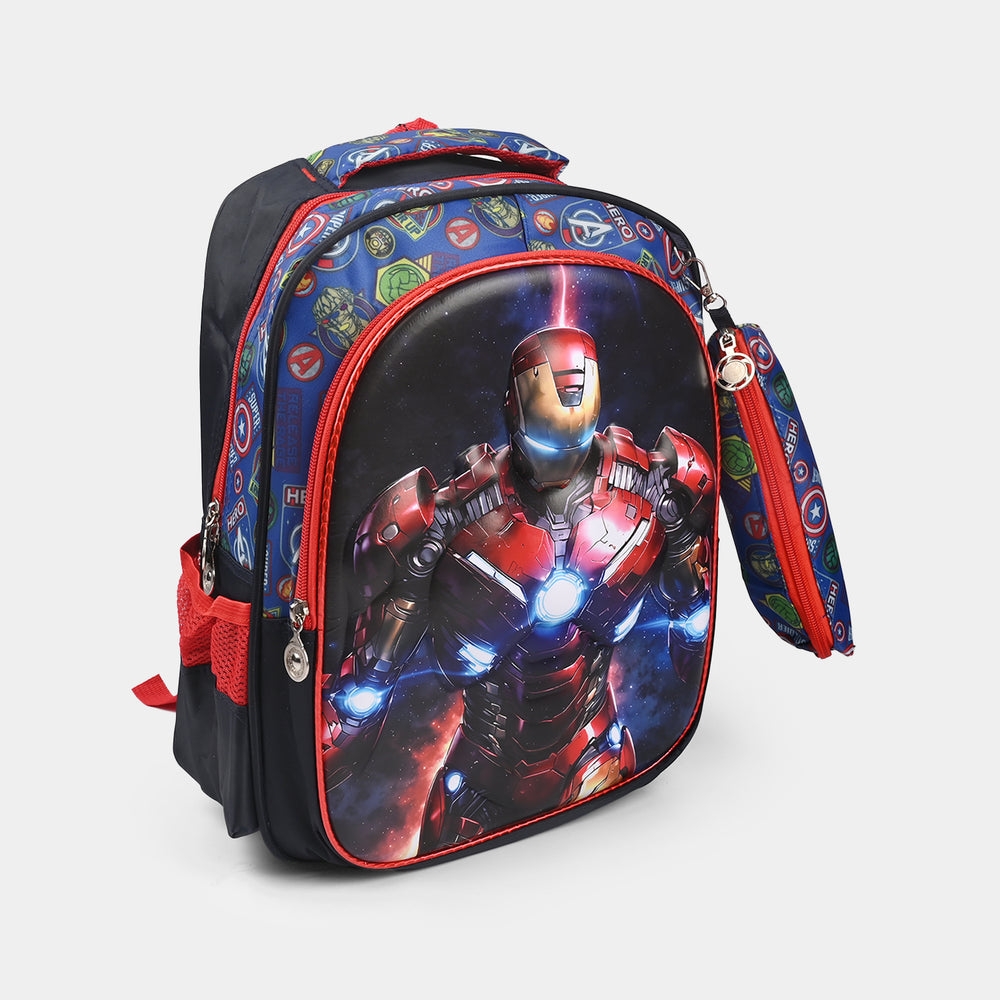 14" 3D Embossed School Backpack | Grade KG to 1