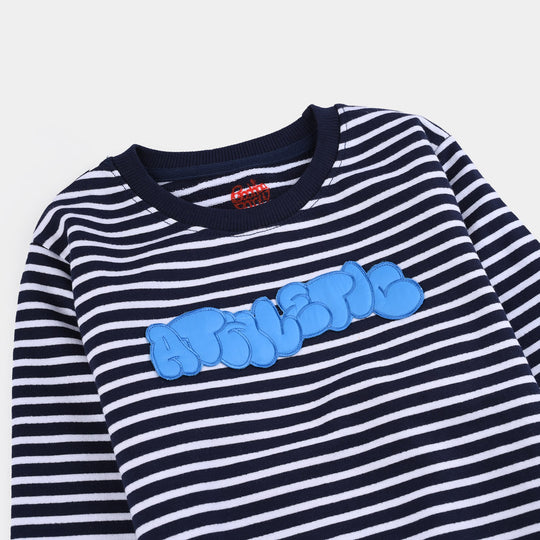 Boys Jersey/Terry Sweatshirt Athletic - Navy