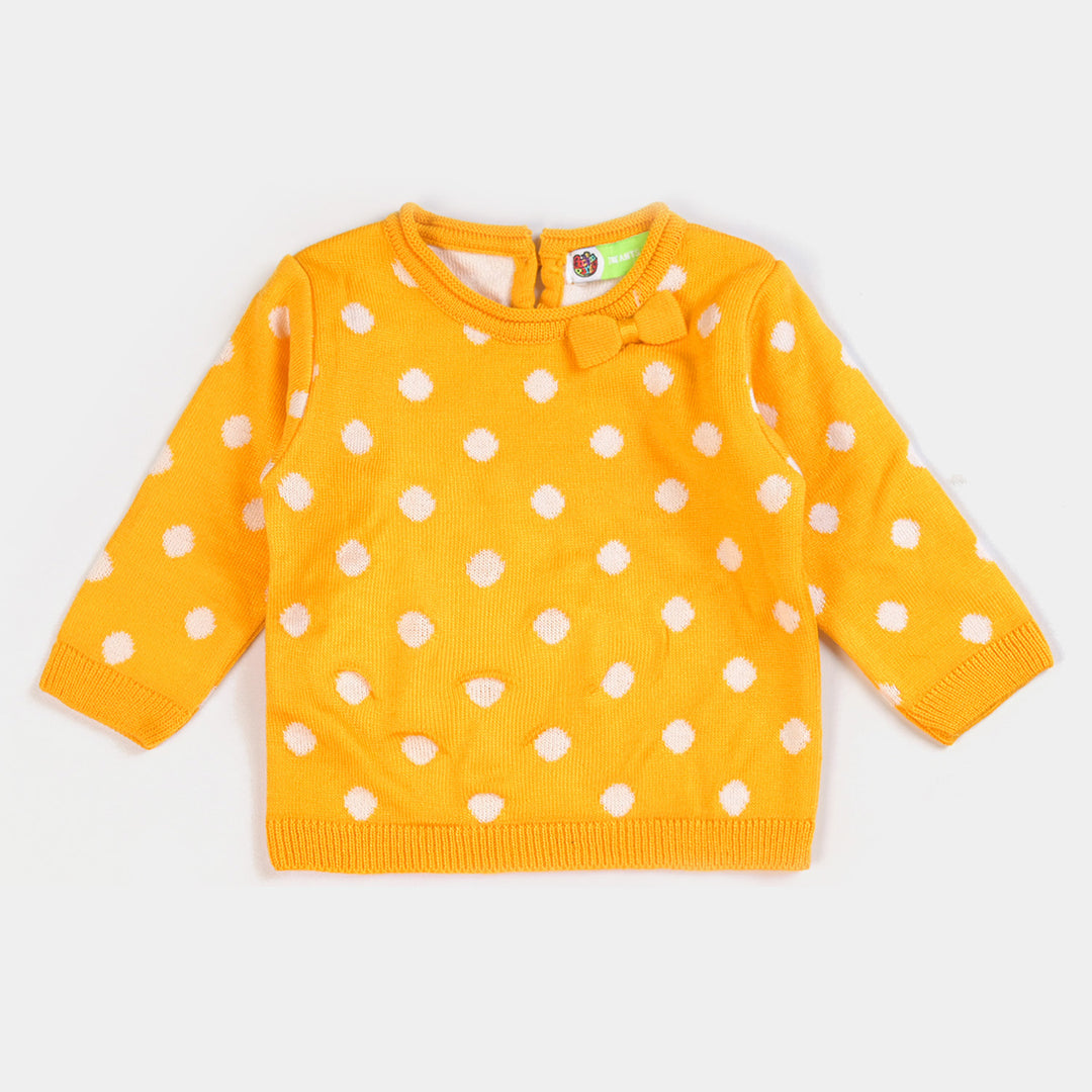 Infant Girls 2PC Knitted Suit -Yellow