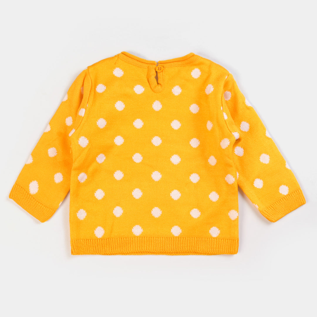Infant Girls 2PC Knitted Suit -Yellow