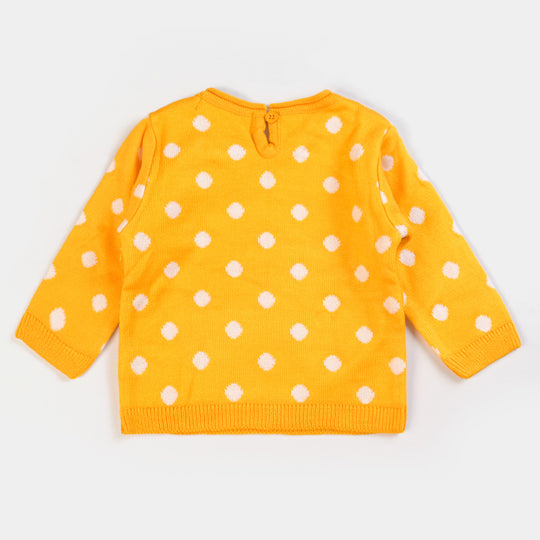 Infant Girls 2PC Knitted Suit -Yellow
