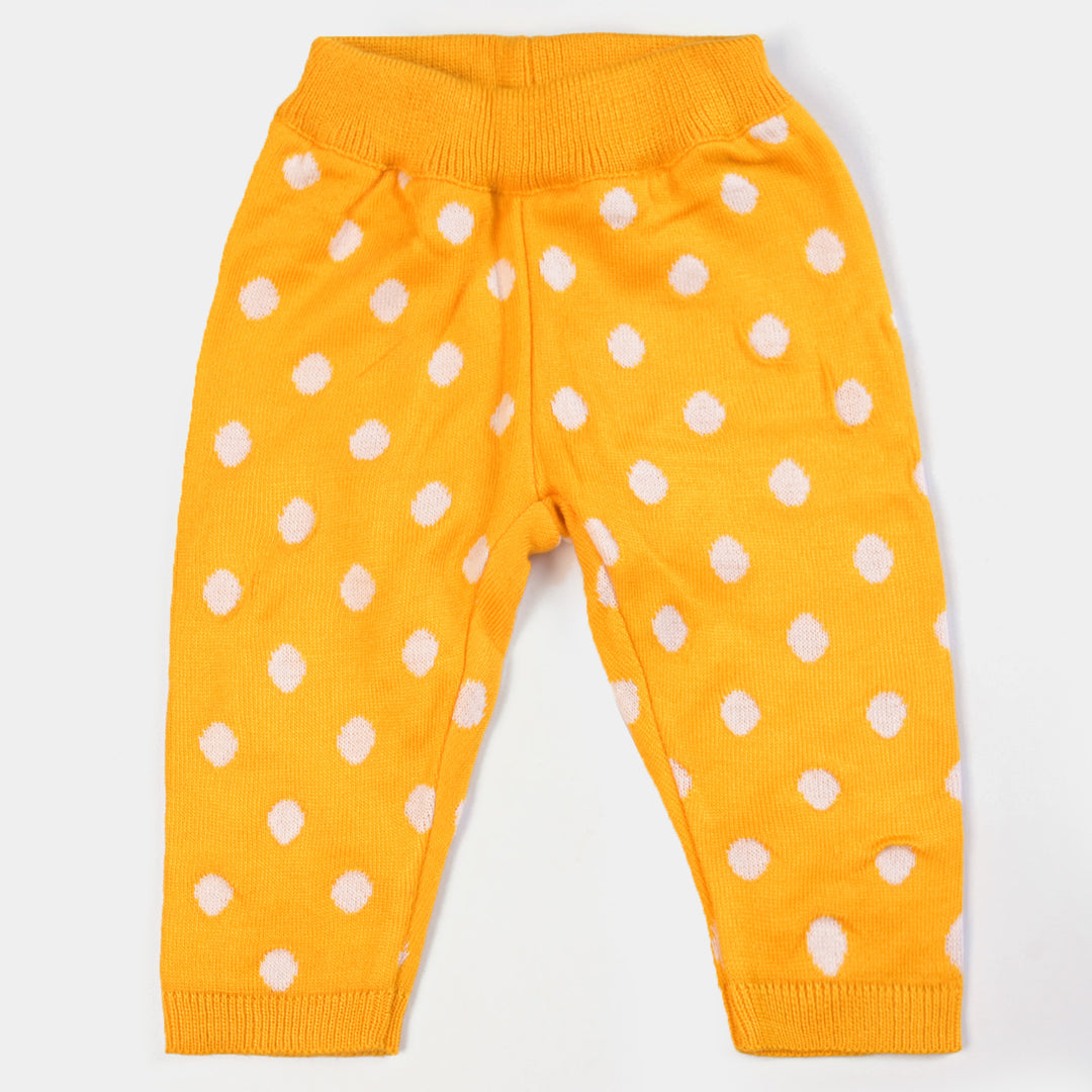 Infant Girls 2PC Knitted Suit -Yellow