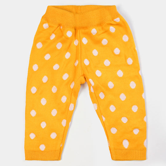Infant Girls 2PC Knitted Suit -Yellow