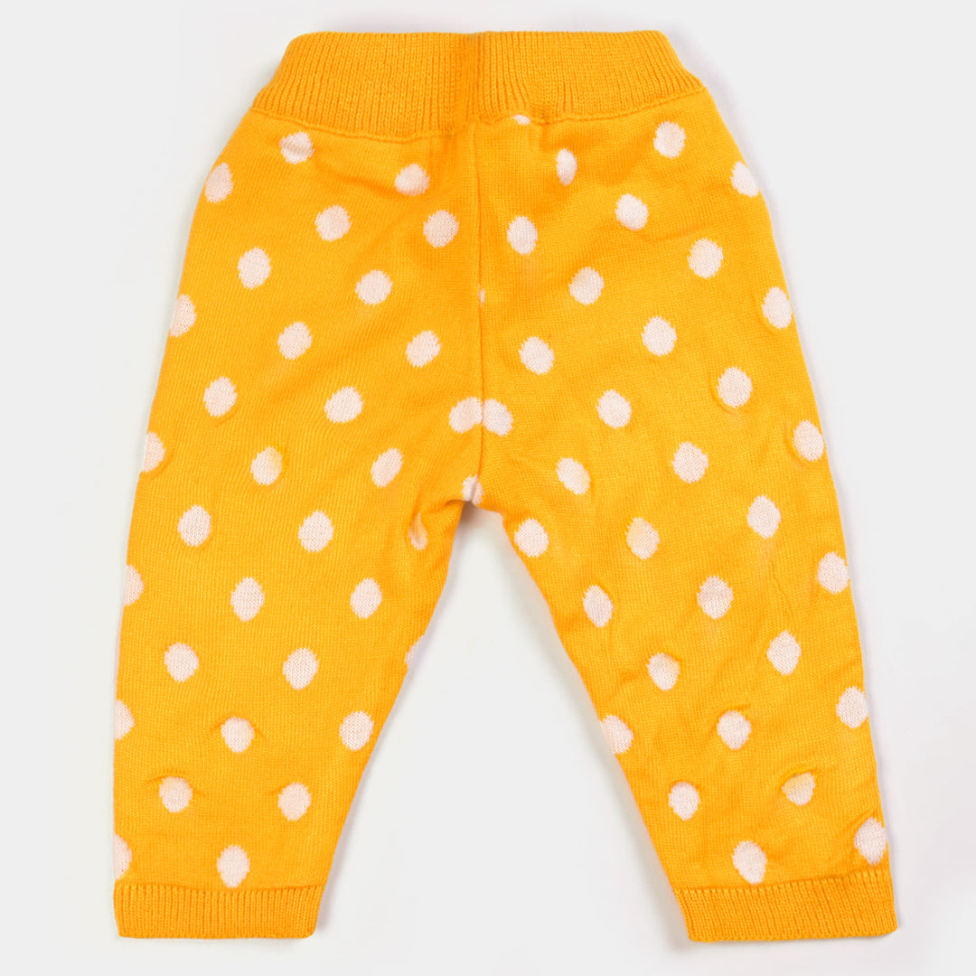 Infant Girls 2PC Knitted Suit -Yellow