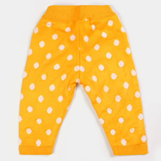 Infant Girls 2PC Knitted Suit -Yellow