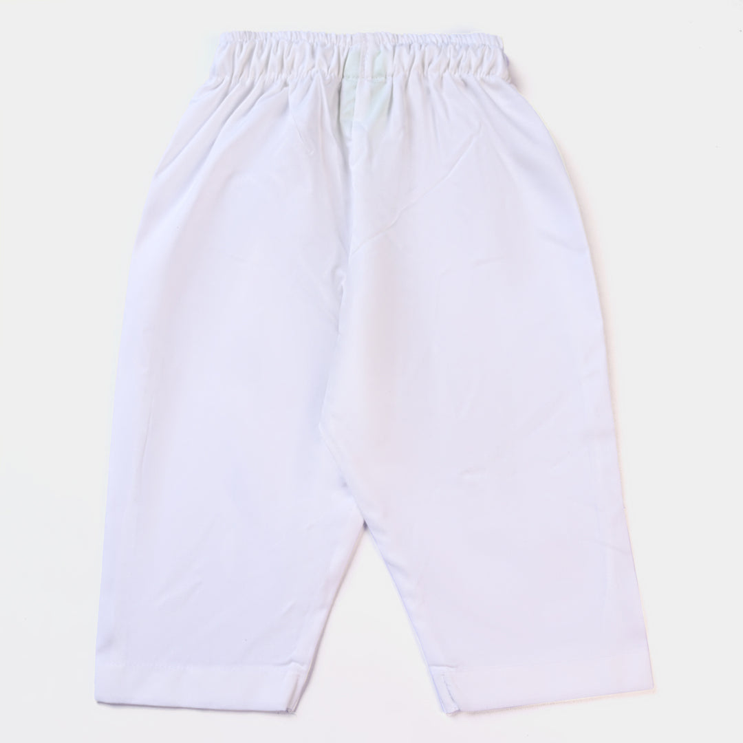 Infant Boys Poly Viscose Eastern Bottom - White