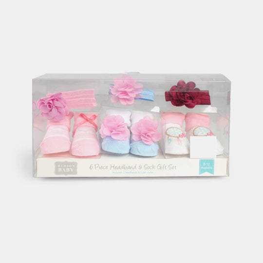 Baby Socks & Headband Pack of 3 Gift Set