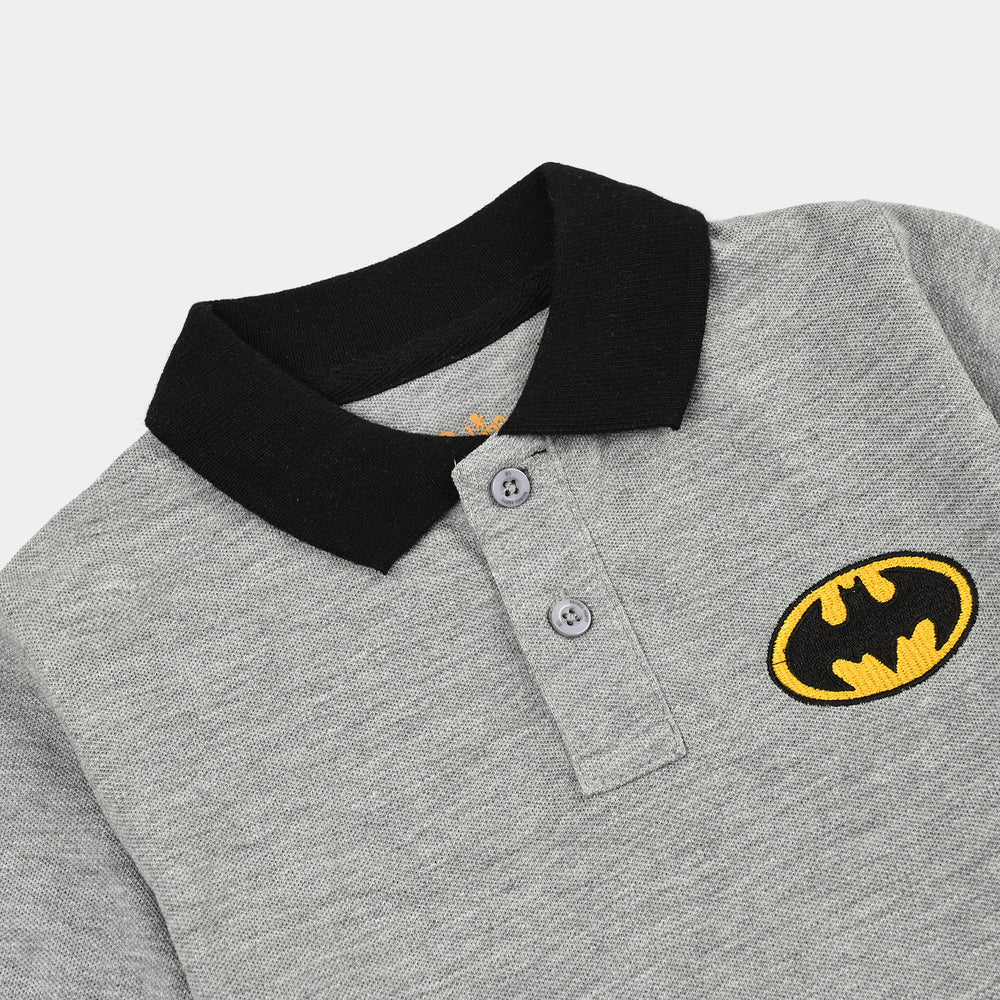 Boys Cotton PK Polo Character-Heater.Grey
