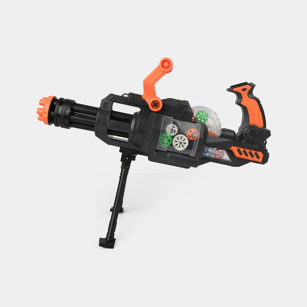 Rotating Barrel Gatling-Style Toy Blaster With Lights & Sounds