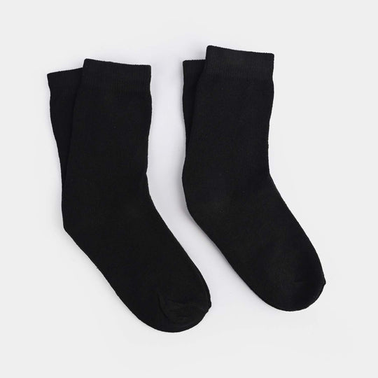 Unisex Pack Of 2 Socks Basic-BLACK