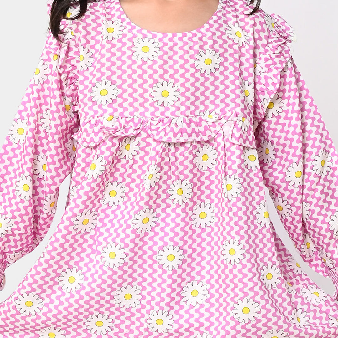 Girls Casual Printed Top - Multi