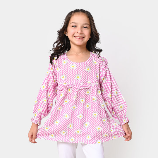 Girls Casual Printed Top - Multi