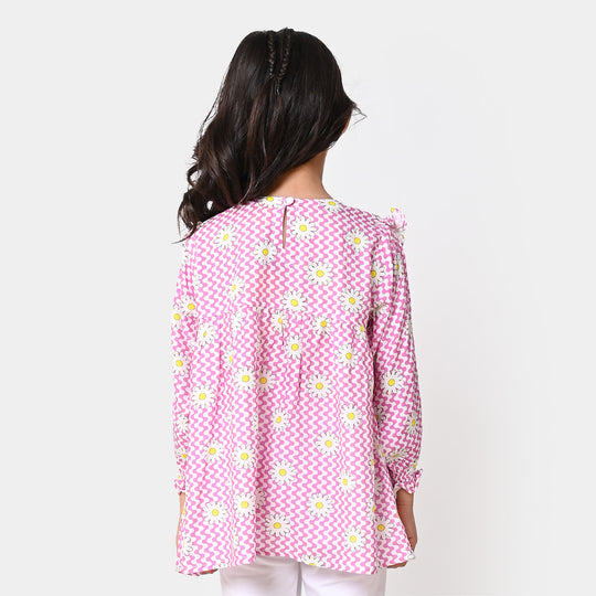 Girls Casual Printed Top - Multi