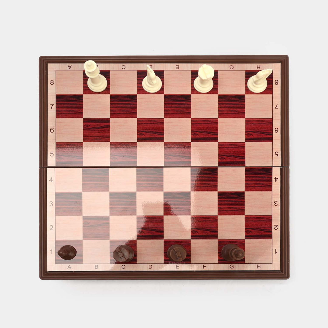 2-in-1 Magnetic Chess and Checkers Educational Toy Set