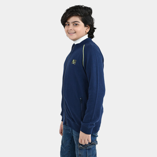 Boys Ottoman Knitted Jacket Real Energy - NAVY