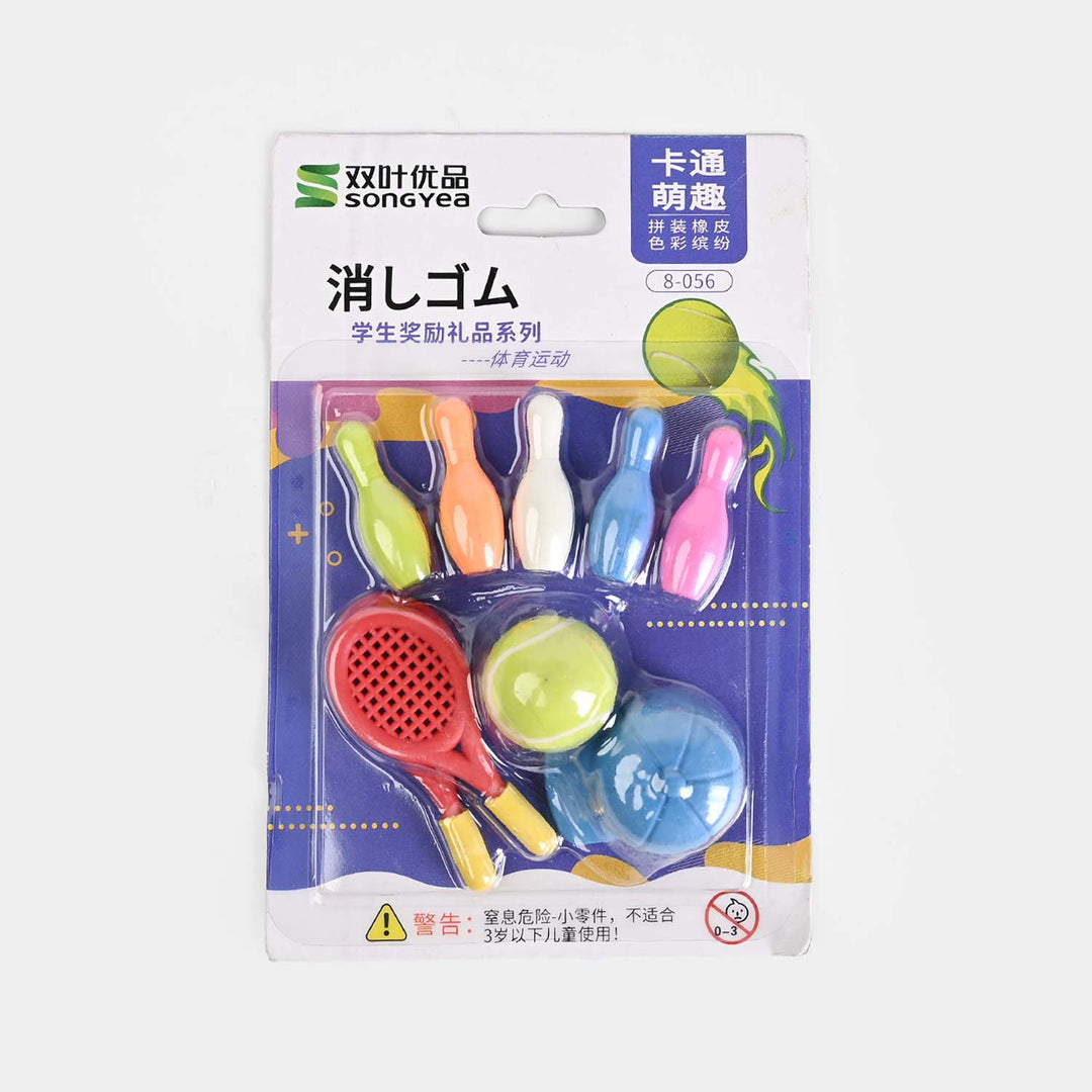 Cute Novelty Stationery Eraser Set