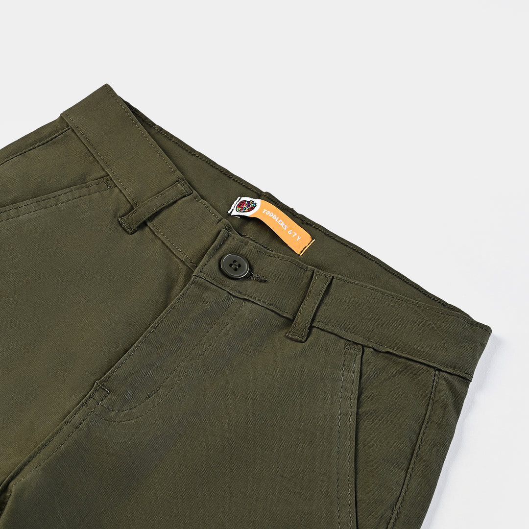 Boys Cotton Basic Short - Olive
