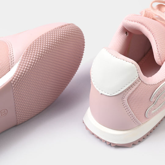 Girls Sneakers 417-5-Pink/White