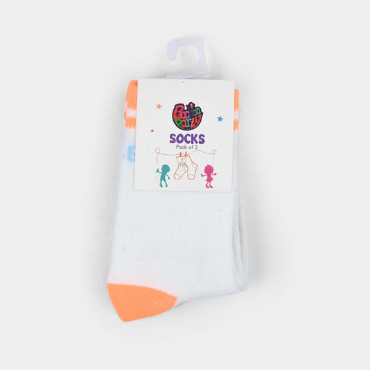 Infant Boys Socks Pack of 2 Endless Waves-White