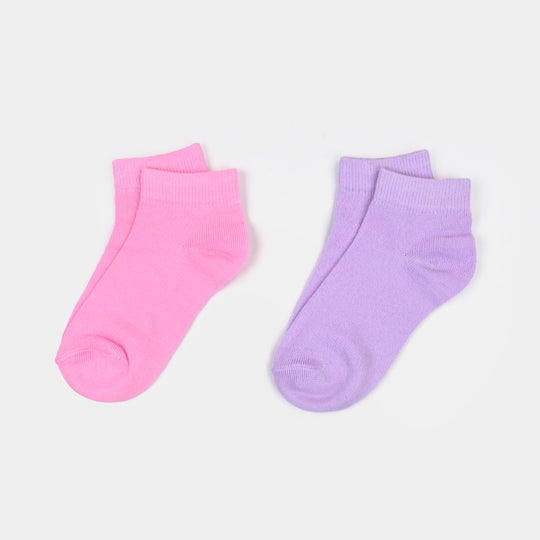 Girls Socks Basic Pack of 2-Pink/Lilac