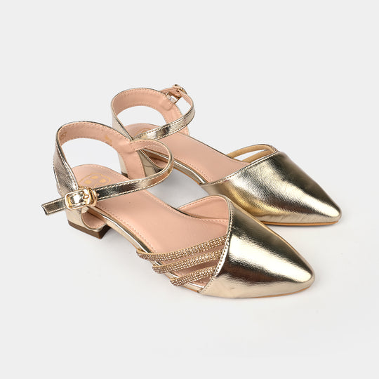 Girls Pumps Heels ZP-057-GOLDEN