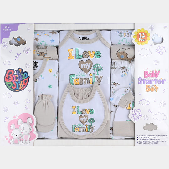 Unisex Newborn Gift Set 13Pcs - Grey