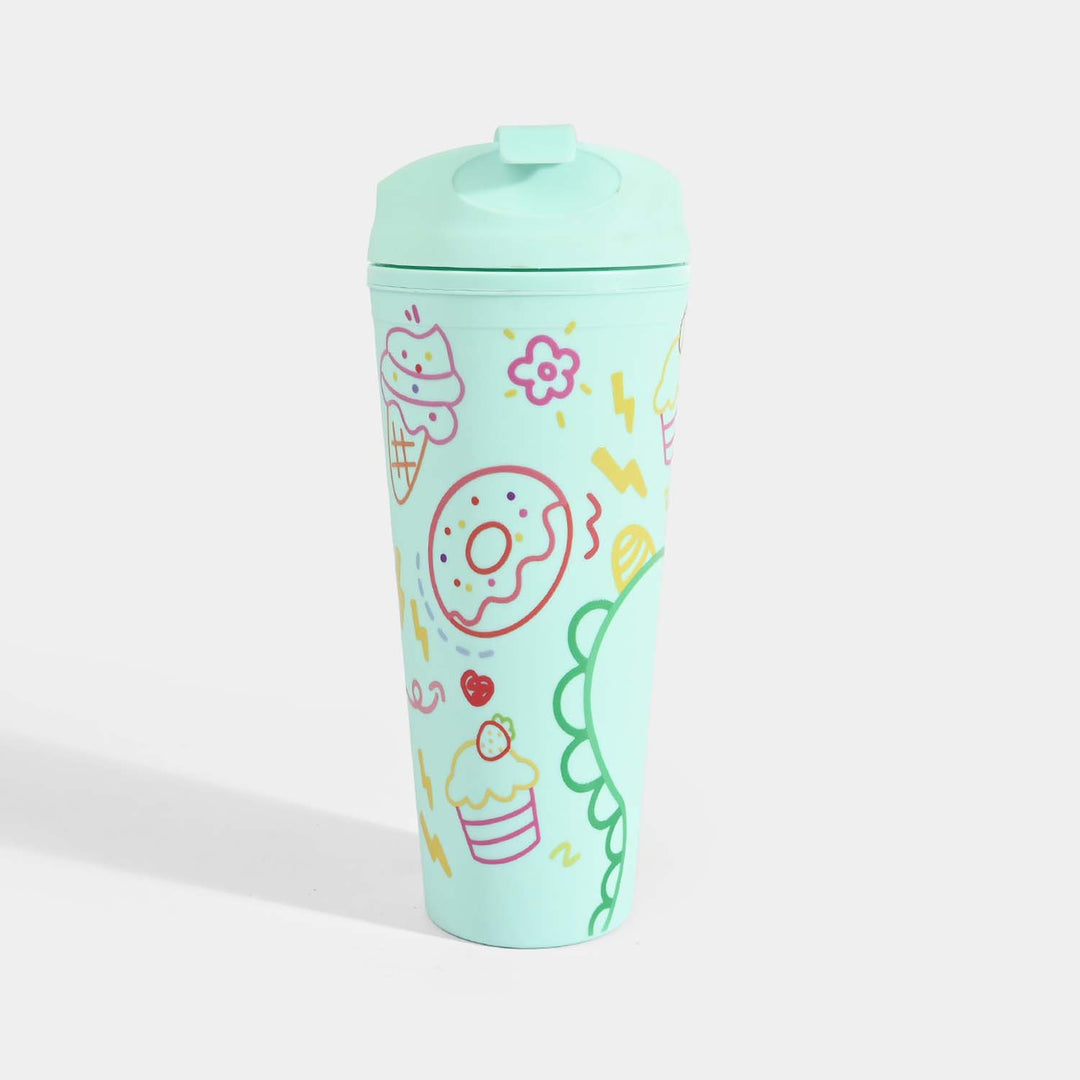 Fluted Cold Cup Tumbler with Straw