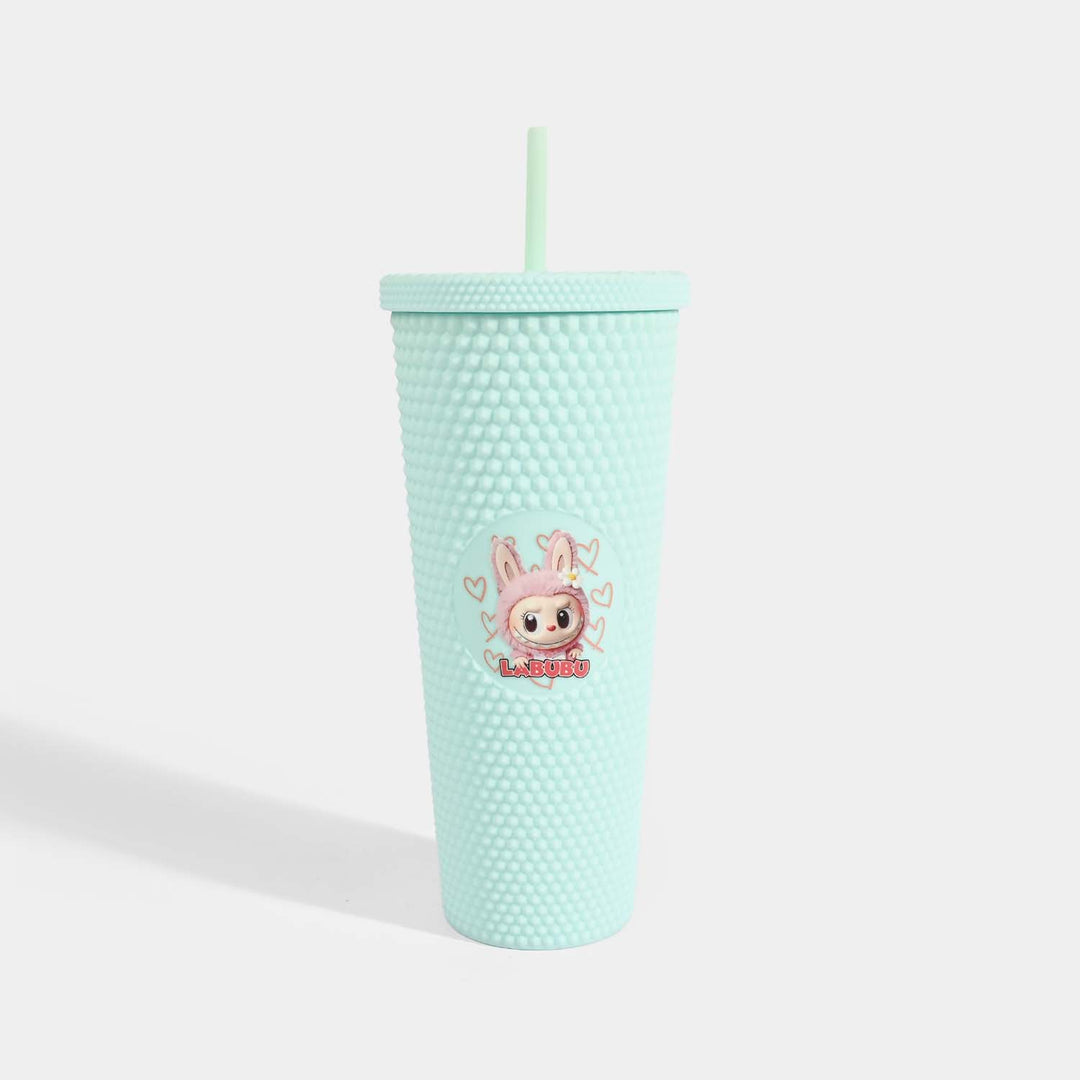 Fluted Cold Cup Tumbler with Straw