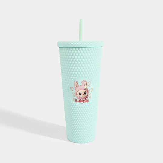 Fluted Cold Cup Tumbler with Straw