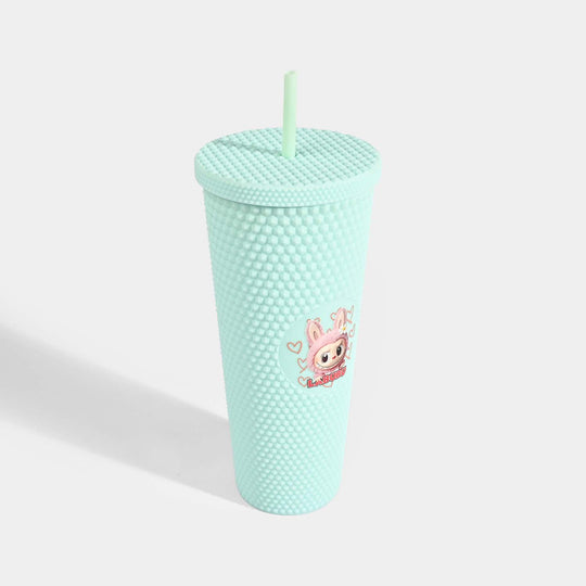 Fluted Cold Cup Tumbler with Straw
