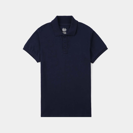 Boys Cotton PK Polo Basic - Navy